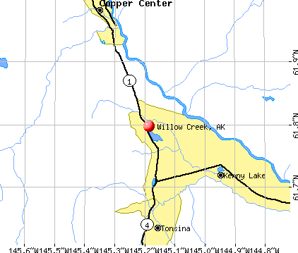 Willow Creek, AK map