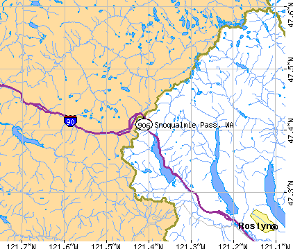 Snoqualmie Pass, WA map