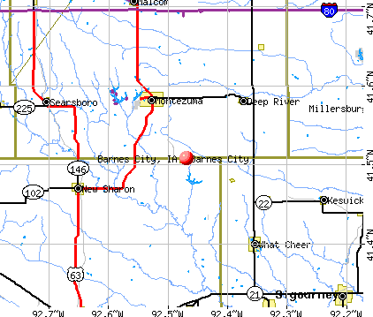 Barnes City, IA map