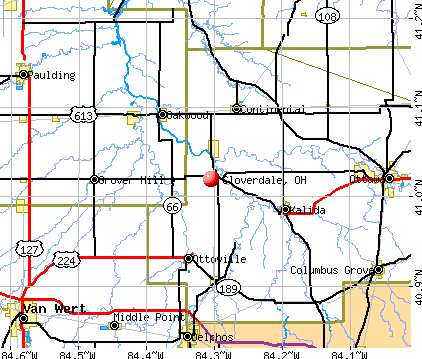 Cloverdale, OH map