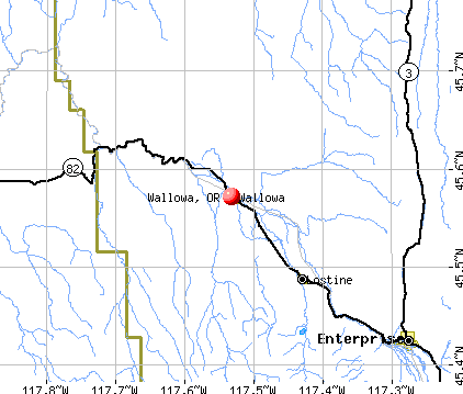 Wallowa, OR map