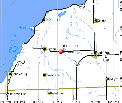 Elkton, MI map