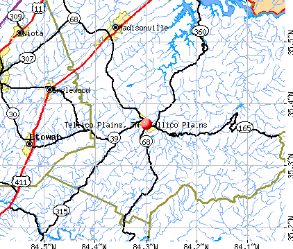 Tellico Plains, TN map