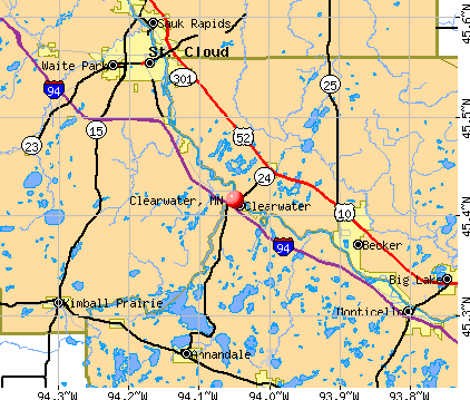 Clearwater, MN map