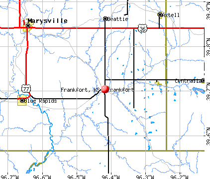 Frankfort, KS map