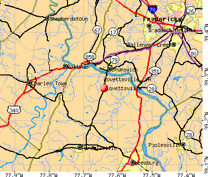 Lovettsville, VA map