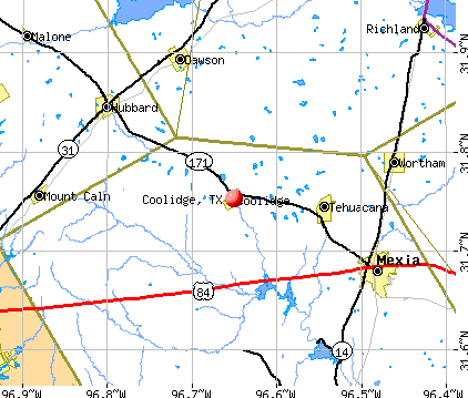 Coolidge, TX map