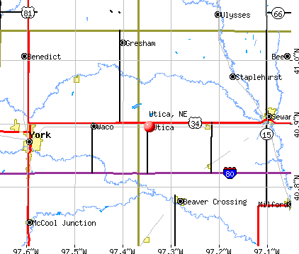 Utica, NE map