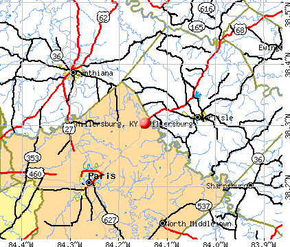 Millersburg, KY map