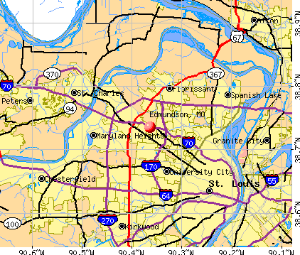 Edmundson, MO map