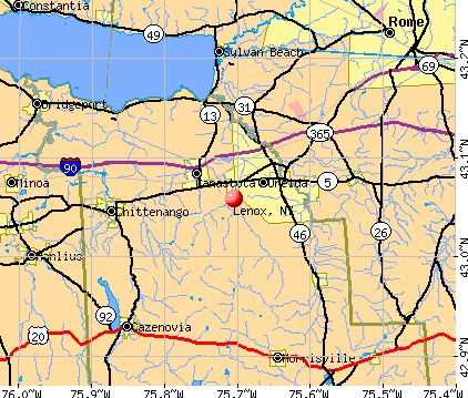 Lenox, NY map
