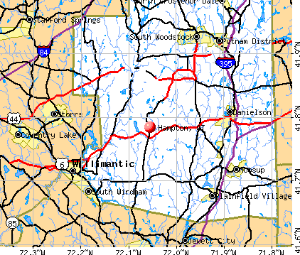 Hampton, CT map