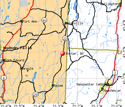 Porter, NY map
