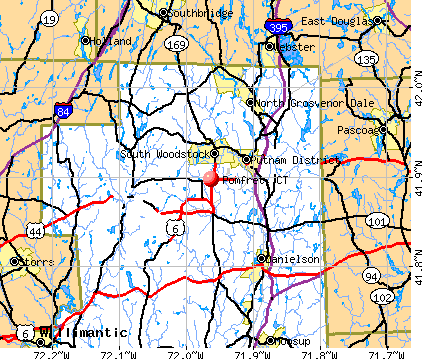 Pomfret, CT map