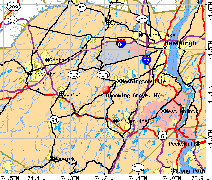 Blooming Grove, NY map