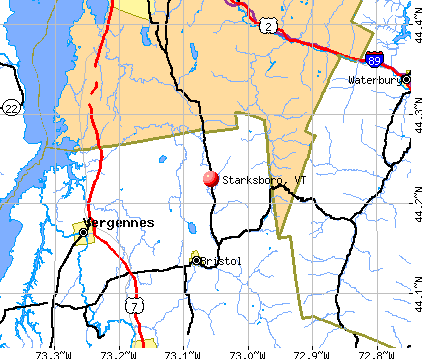 Starksboro, VT map