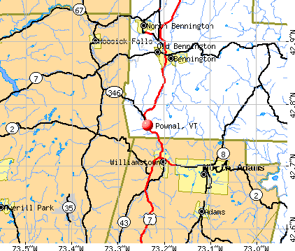 Pownal, VT map