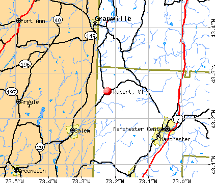 Rupert, VT map