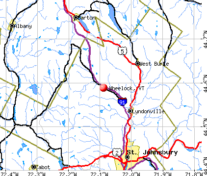 Wheelock, VT map