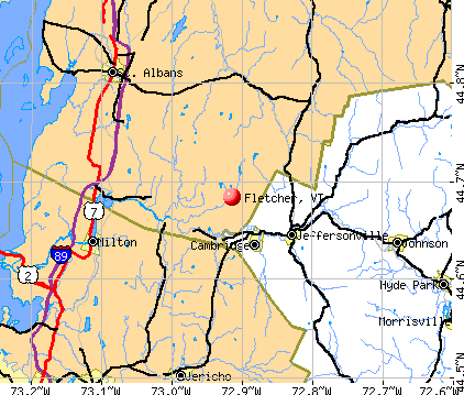 Fletcher, VT map