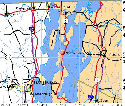 North Hero, VT map