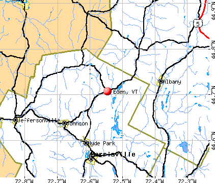 Eden, VT map