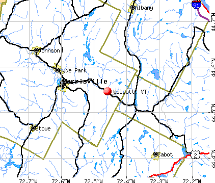 Wolcott, VT map