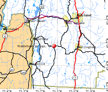 Middletown Springs, VT map