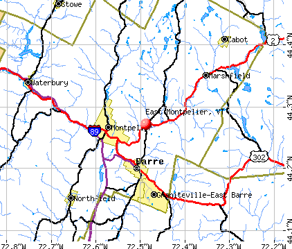 East Montpelier, VT map