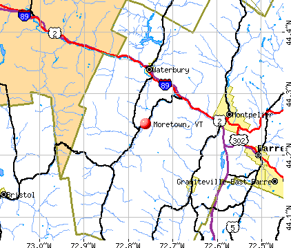 Moretown, VT map