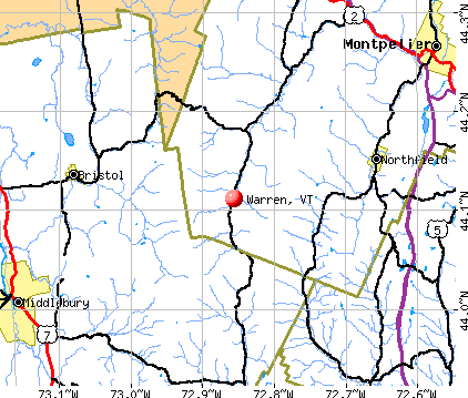 Warren, VT map