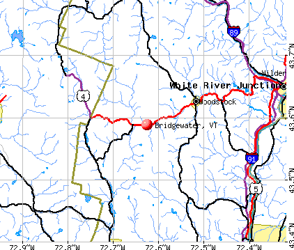 Bridgewater, VT map