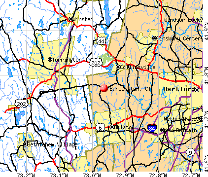 Burlington, CT map