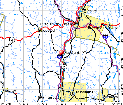 Hartland, VT map