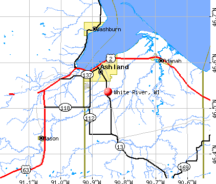 White River, WI map