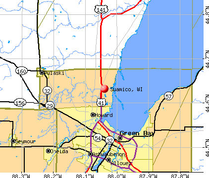 Suamico, WI map