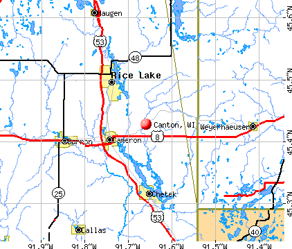 Canton, WI map