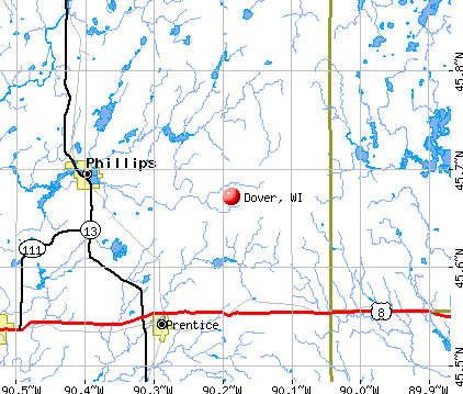 Dover, WI map