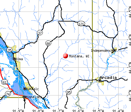 Montana, WI map