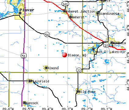 Blaine, WI map