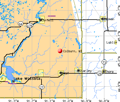 Colburn, WI map