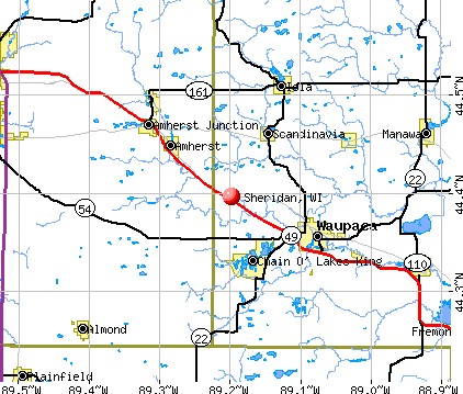 Sheridan, WI map