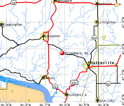 Ellenboro, WI map