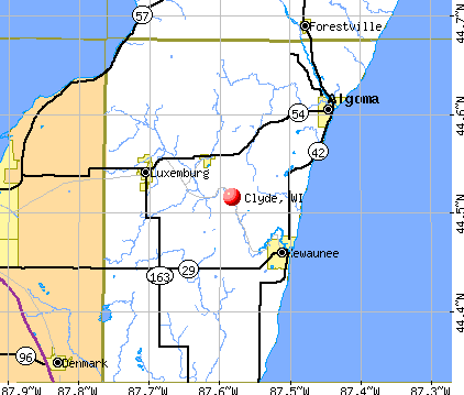 Clyde, WI map