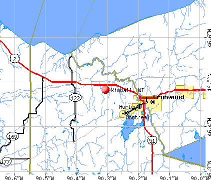 Kimball, WI map