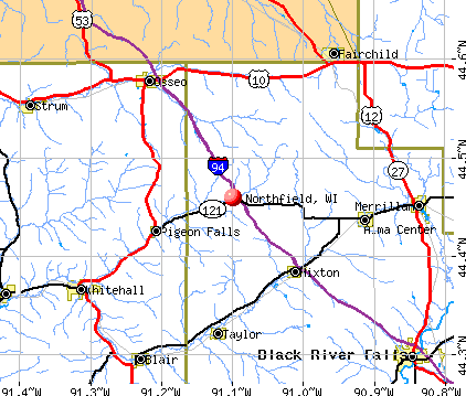 Northfield, WI map