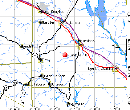 Lindina, WI map