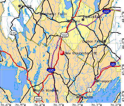 New Gloucester, ME map