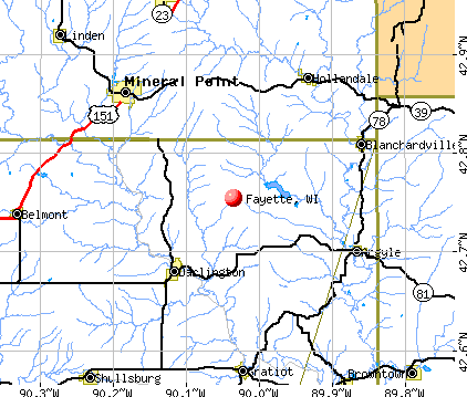 Fayette, WI map