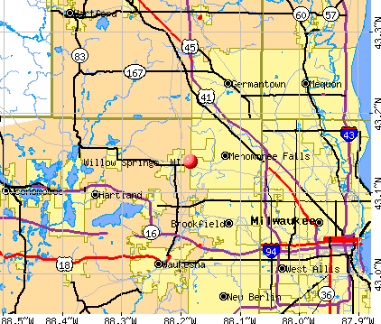 Willow Springs, WI map